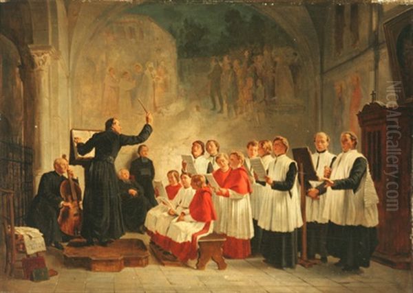 Church Choir by Francois Theophile Etienne Gide