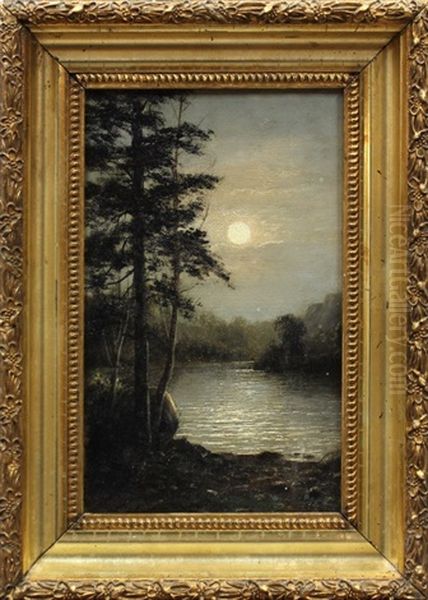 Moonlight Nocturne Oil Painting by Samuel Gideon