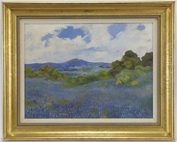 Bluebonnet Oil Painting by Samuel Gideon