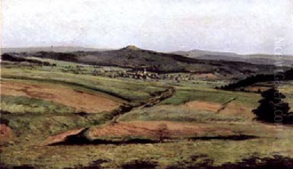 Weite Oberhessische Landschaft by Heinrich Giebel