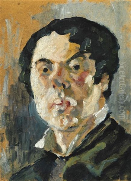 Self Portrait Oil Painting by Harald Giersing