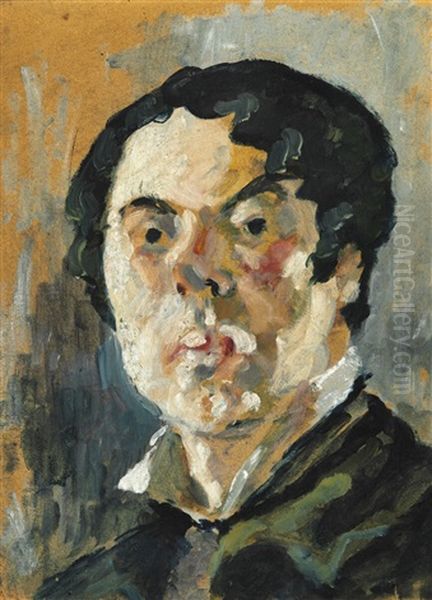 Self Portrait Oil Painting by Harald Giersing