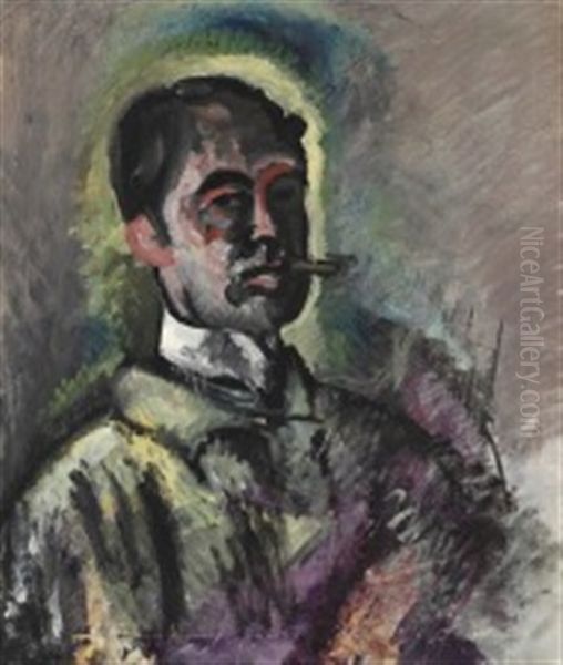 Self-portrait Oil Painting by Harald Giersing