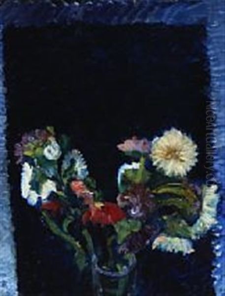 Still Life With Flowers Oil Painting by Harald Giersing