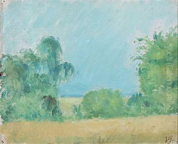 Landscape, Nordsjaelland Oil Painting by Harald Giersing