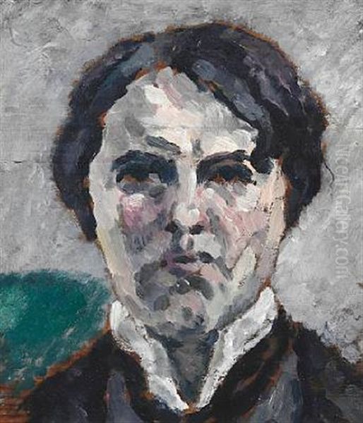 The Artist's Self-portrait Oil Painting by Harald Giersing