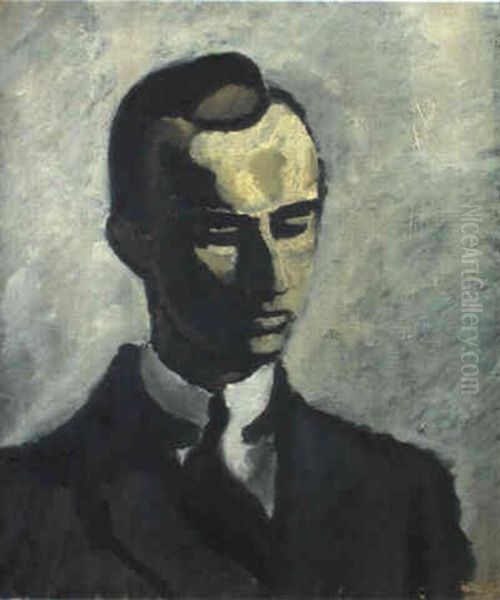 Portraet Af Loege A. Hofman-bang Oil Painting by Harald Giersing