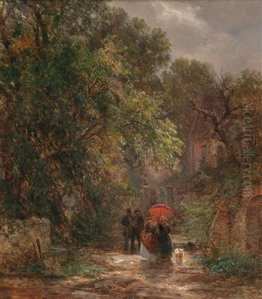 The Sunday Stroll Oil Painting by Maximilian Gierymski