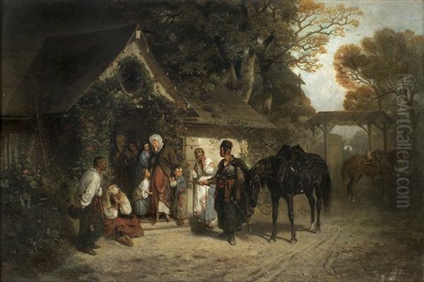 Return Of A Servant Oil Painting by Maximilian Gierymski