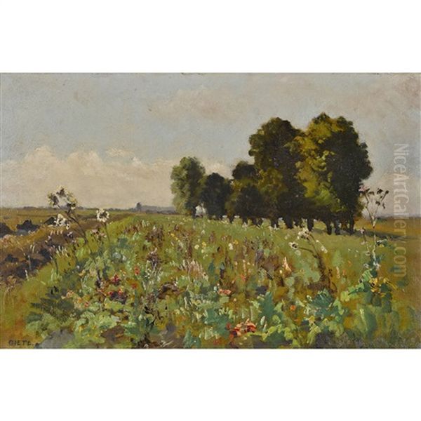 Blumige Wiese Oil Painting by Josua Von Gietl