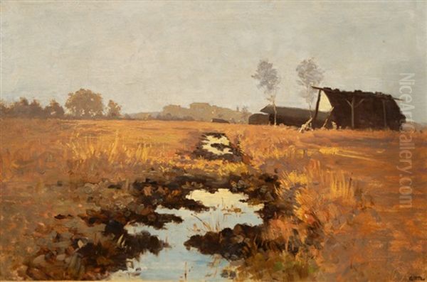 The Marshland Near Dachau Oil Painting by Josua Von Gietl