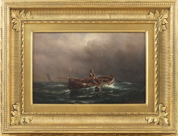 Hauling The Lobster Pots Oil Painting by Charles Henry Gifford