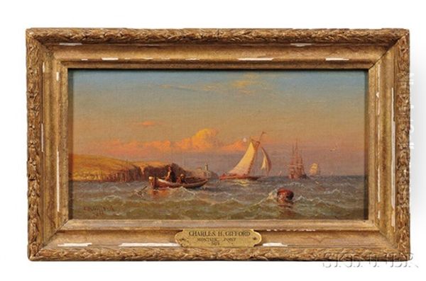 Montauk Point Oil Painting by Charles Henry Gifford