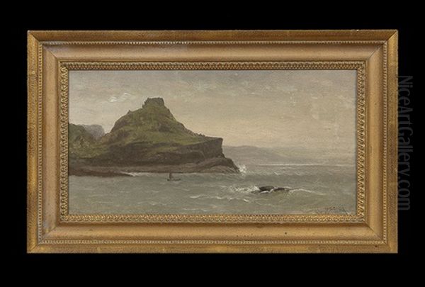 Rocky Shore Oil Painting by Charles Henry Gifford