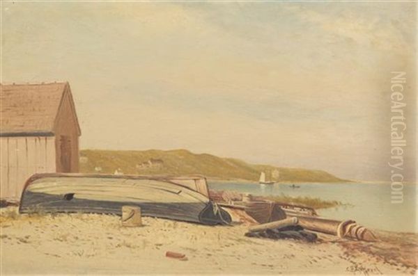 Beach Scene Oil Painting by Charles Henry Gifford