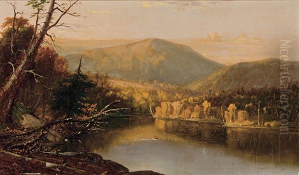 Crossing The Hudson Oil Painting by Charles Henry Gifford