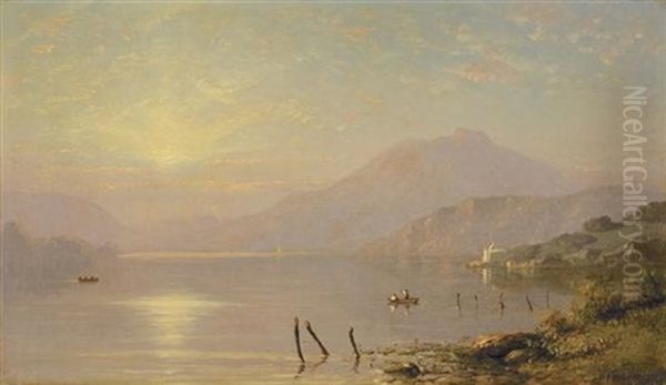 Morning On The Hudson Oil Painting by Charles Henry Gifford