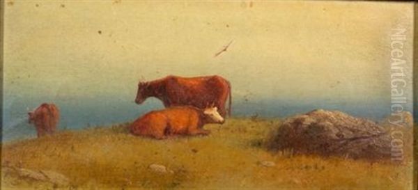 Cattle At Pasture Oil Painting by Charles Henry Gifford