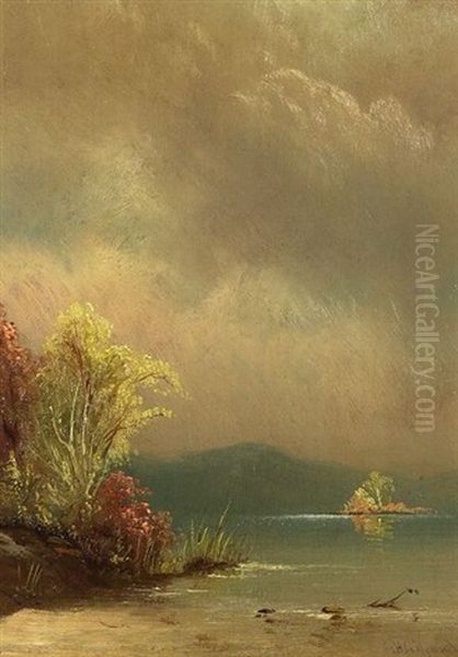 Quiet Shore Oil Painting by Charles Henry Gifford