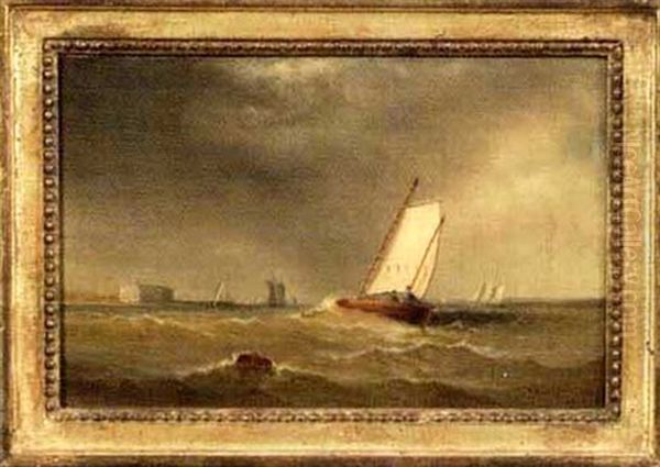 Seascape Off New York City Oil Painting by Charles Henry Gifford