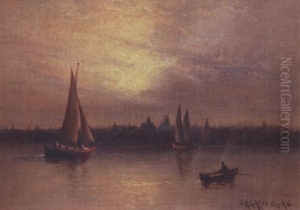 New Bedford Fishermen Oil Painting by Charles Henry Gifford