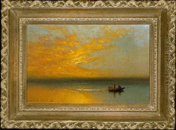 Sunset Oil Painting by Charles Henry Gifford