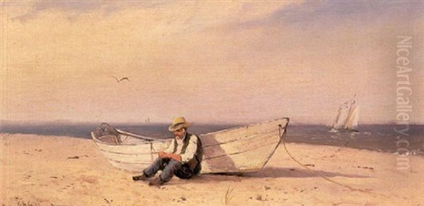 Study, Boat-figure Oil Painting by Charles Henry Gifford