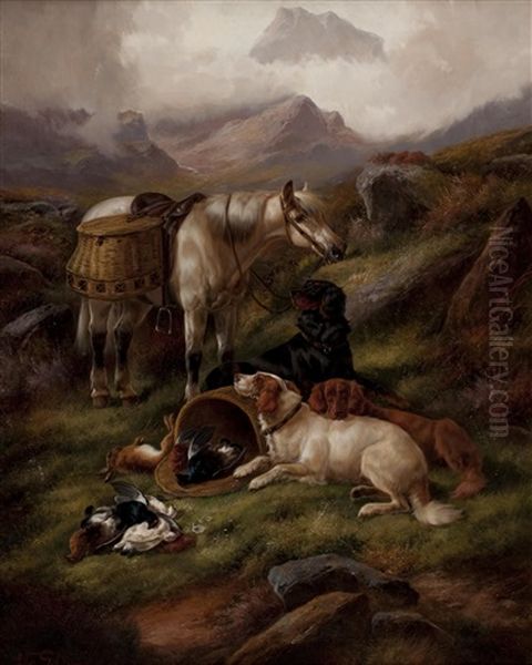 Resting After The Shoot Oil Painting by John Gifford