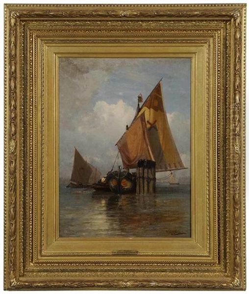 At Anchor Oil Painting by Robert Swain Gifford