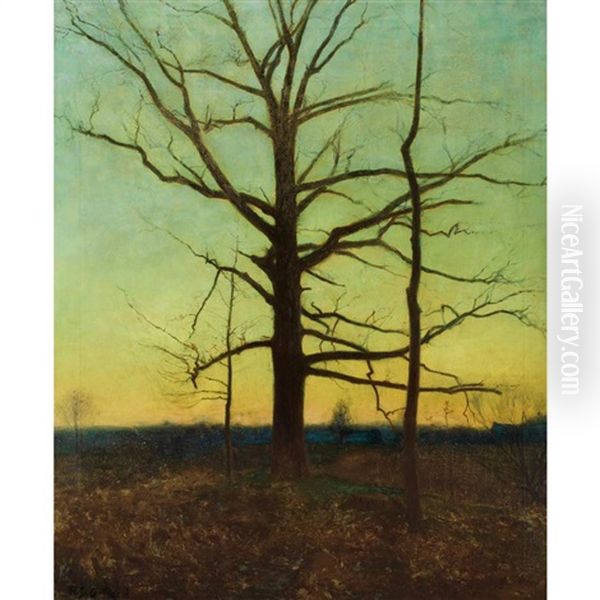 Silhouette Of Trees Oil Painting by Robert Swain Gifford