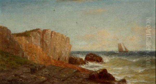 Sailing Off A Rocky Coast Oil Painting by Robert Swain Gifford