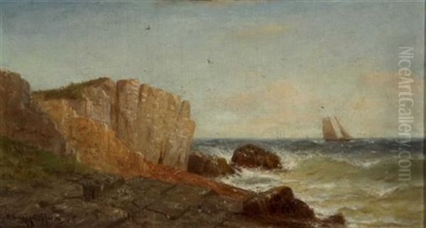 Sailing Off A Rocky Coast Oil Painting by Robert Swain Gifford