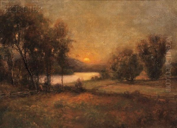 Pasture At Sunset Oil Painting by Robert Swain Gifford