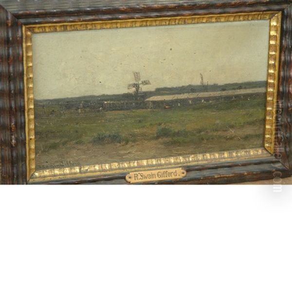 The Windmills Amongst The Cow Sheds Oil Painting by Robert Swain Gifford