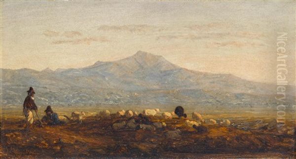 On The Roman Campagna Oil Painting by Sanford Robinson Gifford