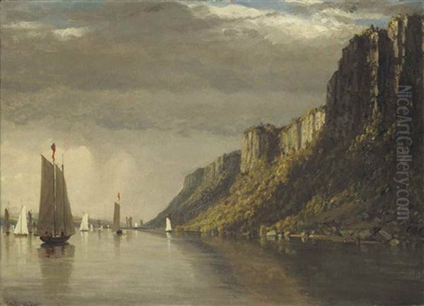 The Palisades, New York Oil Painting by Sanford Robinson Gifford