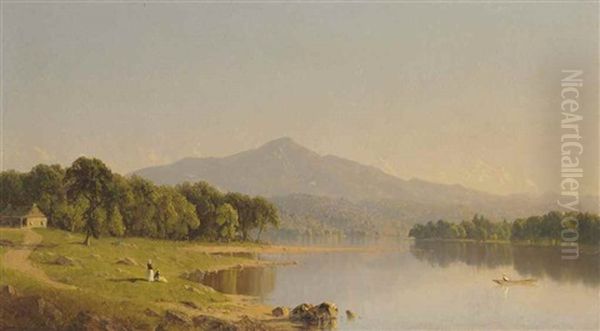 On The Androscoggin Oil Painting by Sanford Robinson Gifford