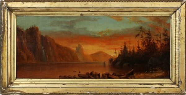 View Of The Palisades Oil Painting by Sanford Robinson Gifford