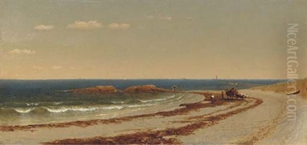 The Beach At Cohasset Oil Painting by Sanford Robinson Gifford