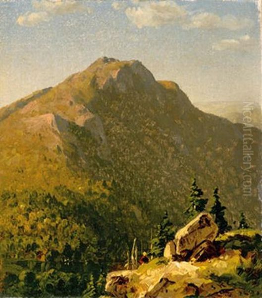 View Of Catskills, 1860 Oil Painting by Sanford Robinson Gifford