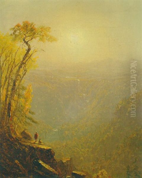 Kauterskill Clove, In The Catskills Oil Painting by Sanford Robinson Gifford