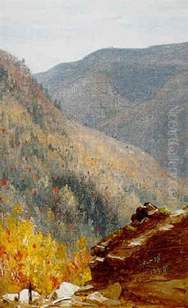 View Near Kauterskill Clove Oil Painting by Sanford Robinson Gifford