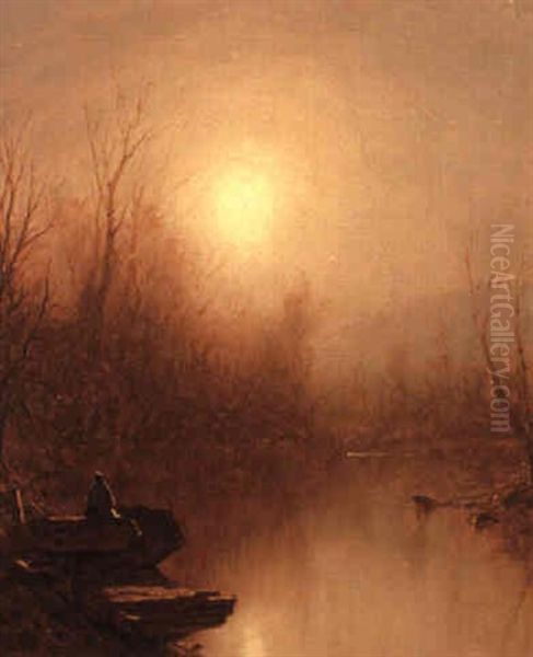 Bronx River Oil Painting by Sanford Robinson Gifford