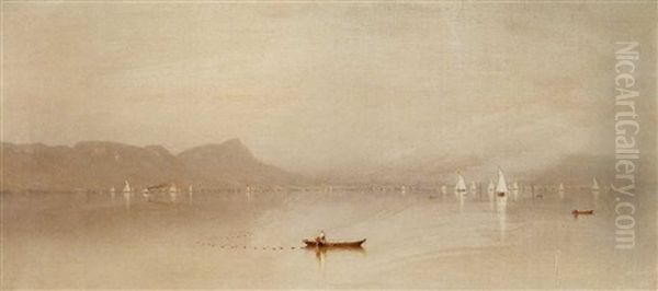 Morning On The Hudson Oil Painting by Sanford Robinson Gifford