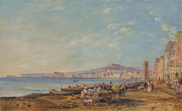 Veduta Di Napoli Oil Painting by Ercole Gigante