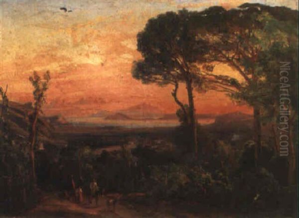 Campi Flegrei, With Procida And Ischia Oil Painting by Ercole Gigante