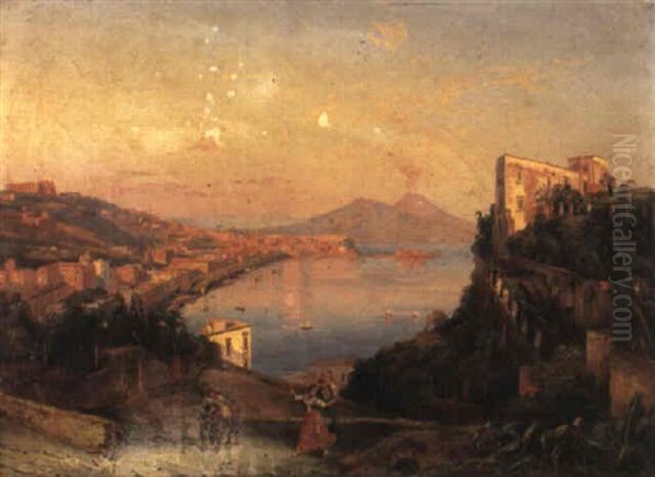 Castel Dell'oro From Posillipo by Ercole Gigante