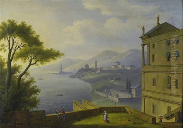 Golfo Di Pozzuoli Oil Painting by Gaetano Gigante