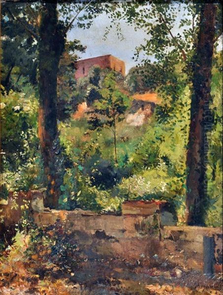 Villa Gigante Alla Salute Oil Painting by Giacinto Gigante