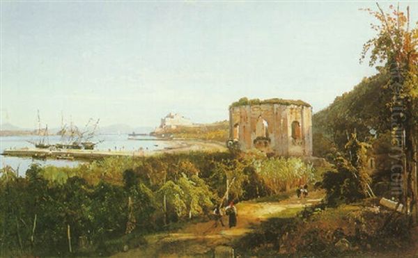 A View Of Baja Oil Painting by Giacinto Gigante